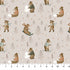 Fabric FIGO Taupe Snow Day Cozy Cubs by the Quarter Yard 91100-14