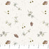 Fabric FIGO White Pinecones Cozy Cubs by the Quarter Yard 91104-10