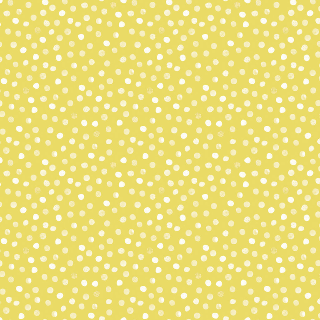 Fabric FIGO Yellow Dots Mini Metropolis by the Quarter Yard 91193-50