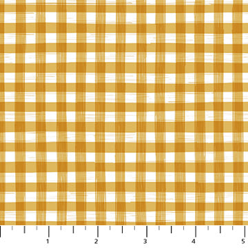 Fabric FIGO Yellow Gingham Humblebee by the Quarter Yard RC91129-55