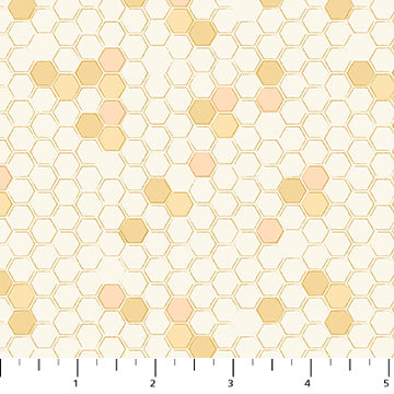 Fabric FIGO Yellow Hexies Humblebee by the Quarter Yard RC91128-50