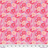 Floral pattern with pink flowers on a pink background