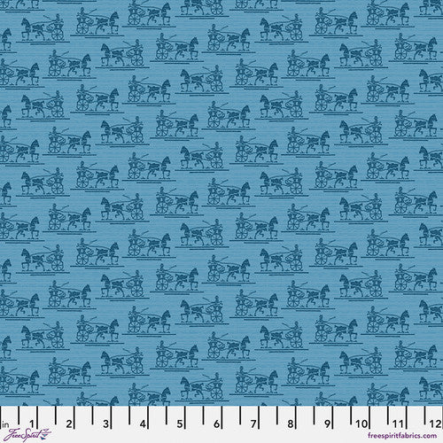 Fabric FreeSpirit Blue Brave Primitive Cloth by the Quarter Yard PWSK099.BLUE