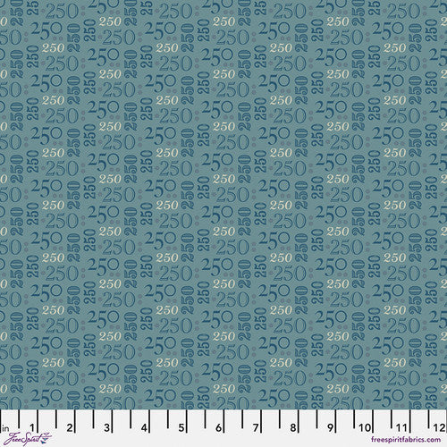 Fabric FreeSpirit Blue Celebrate Primitive Cloth by the Quarter Yard PWSK096.BLUE