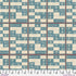 Fabric pattern with numbers in blue and beige squares, measured by a ruler at the bottom.