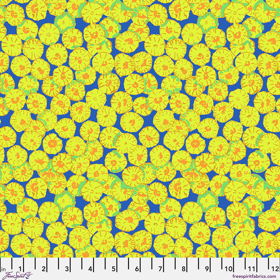Fabric FreeSpirit Blue Sand Dollar Kaffe Fassett Collective February 2026 by the Quarter Yard PWBM031.BLUE