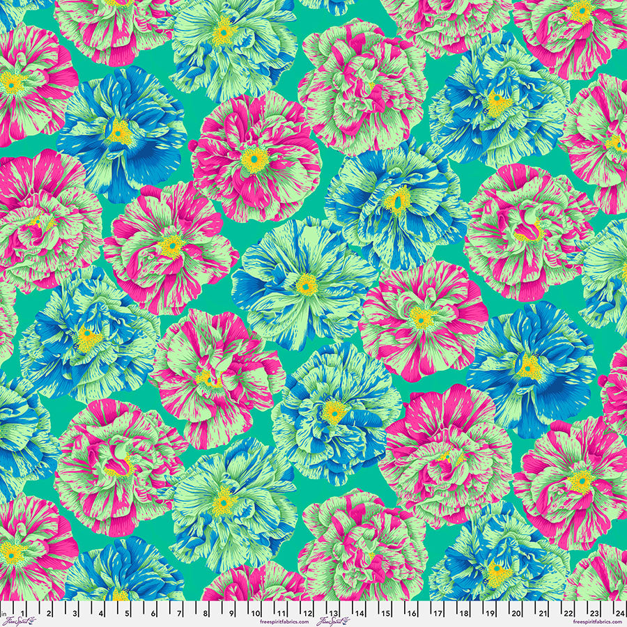 Fabric FreeSpirit Cool Bouffant Kaffe Fassett Collective February 2026 by the Quarter Yard PWPJ061.COOL