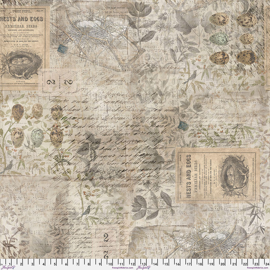 Fabric FreeSpirit Eggs & Nest Eclectic Elements by the Quarter Yard PWTH031.8MULT