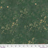 Green fabric with gold speckles and a ruler at the bottom for scale.