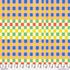 Colorful checkered pattern fabric with a ruler at the bottom