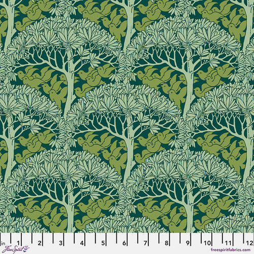 Fabric FreeSpirit Morris & Co. Forest The Savric Bedford Park by the Quarter Yard PWWM137.FOREST