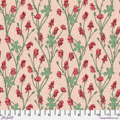 Fabric FreeSpirit Morris & Co. Fuchsia Monkshood Bedford Park by the Quarter Yard PWWM139.FUCHSIA