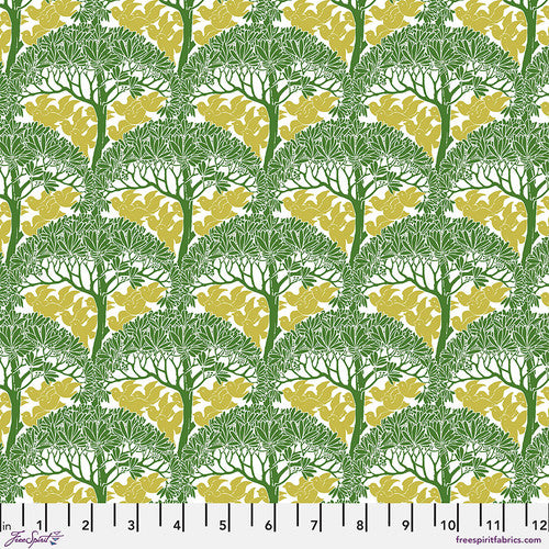 Fabric FreeSpirit Morris & Co. Sunshine Small The Savric Bedford Park by the Quarter Yard PWWM138.SUNSHINE