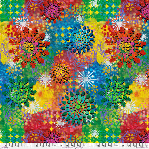 Fabric FreeSpirit Multi Dazzle Dragonfly Dance by the Quarter Yard PWSP109.MULTI