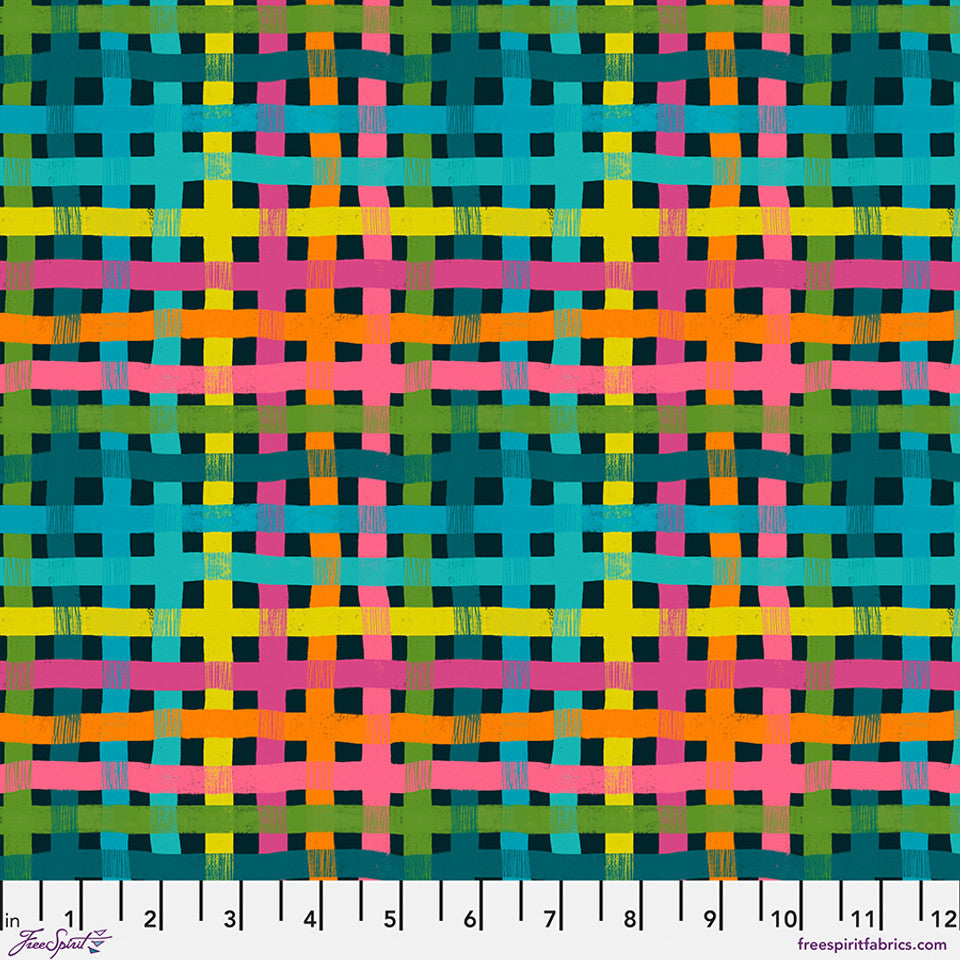 Fabric FreeSpirit Multi Fun Fun Fun What the Birds Said by the Quarter Yard PWCD156.XMULTI