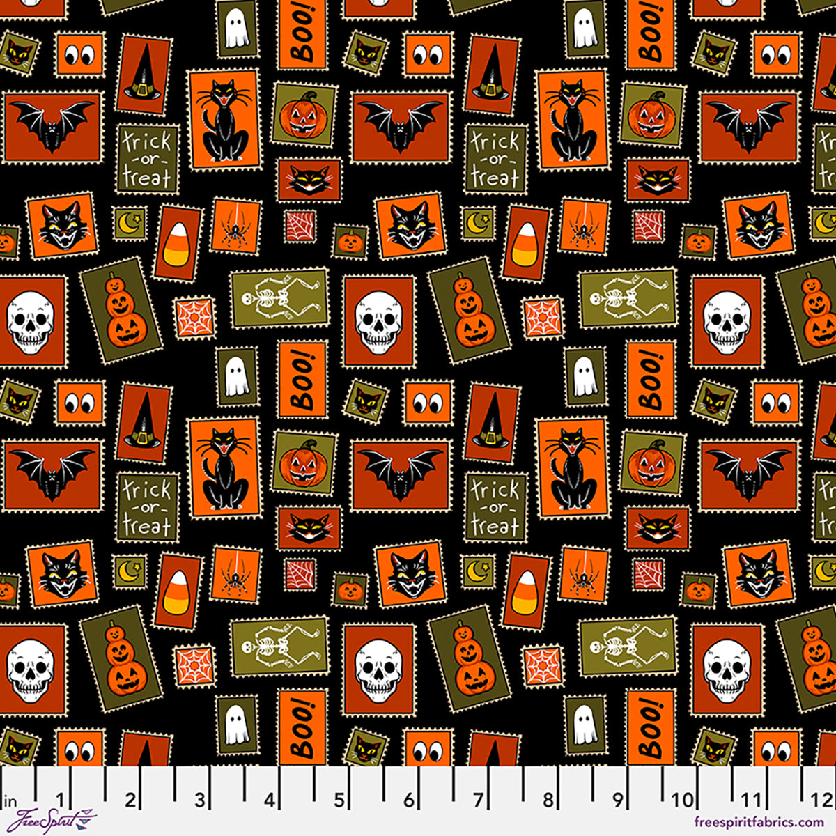 Fabric FreeSpirit Multi Stamps Chain Mail by the Quarter Yard PWRH150.MULTI