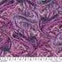 Marbled fabric pattern in purple and black with a ruler at the bottom