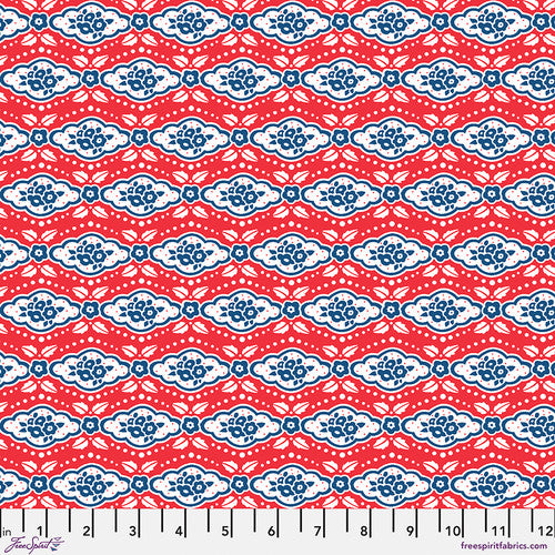 Fabric FreeSpirit Red Maison Rouge Happy Birthday, America! by the Quarter Yard PWMY025.RED