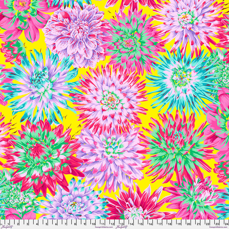 Fabric FreeSpirit Spring Cactus Dahlia Kaffe Fassett Collective February 2026 by the Quarter Yard PWPJ054.SPRING