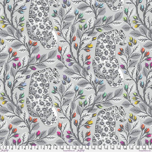 Fabric FreeSpirit Tula Pink Fog Beautymark Graywork Minky by the Quarter Yard MKTP009.FOG