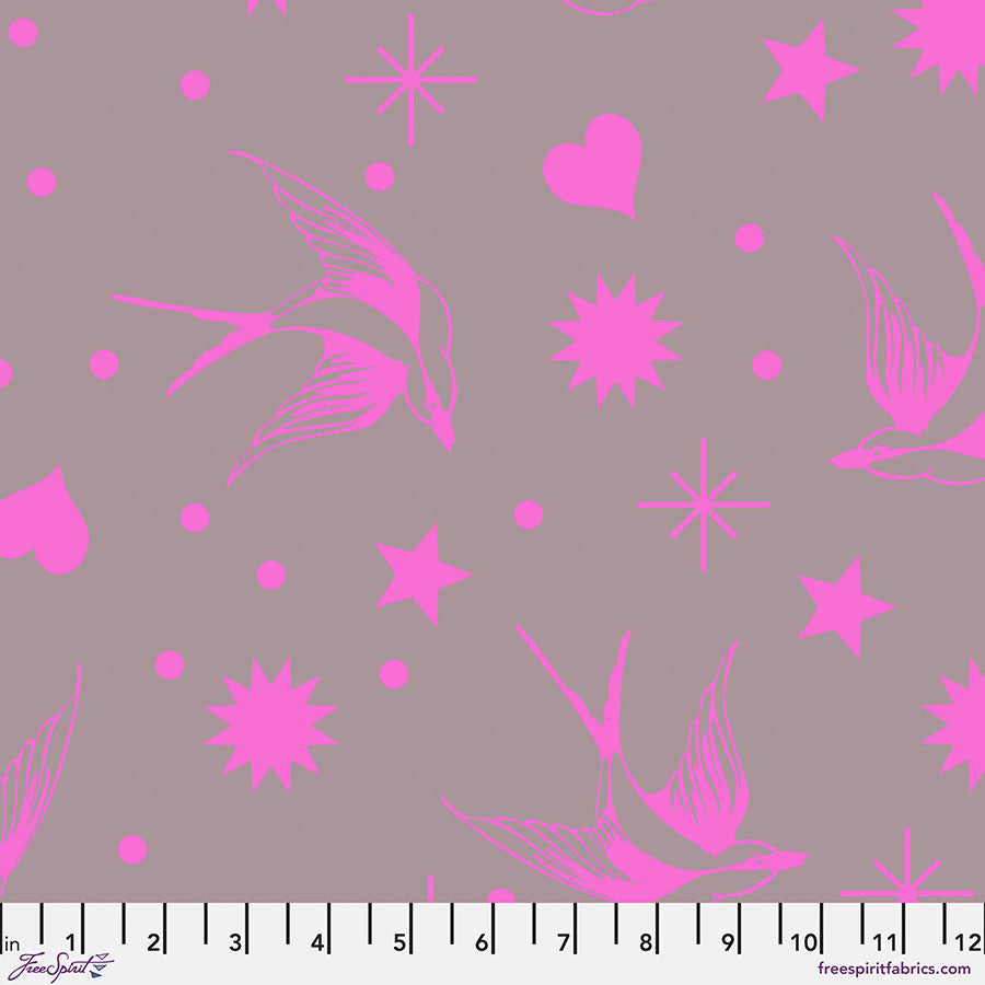 Fabric FreeSpirit Tula Pink Neon Mystic Fairy Flakes by the Quarter Yard PWTP157.MYSTIC