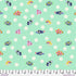 Fabric FreeSpirit Tula Pink Seafoam School Crossing Floral Reef by the Quarter Yard PWTP268.SEAFOAM