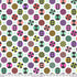 Pattern of colorful geometric shapes on a white background