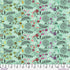 Floral and leaf pattern on a teal background with a ruler at the bottom.