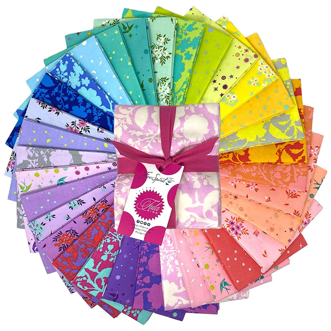 Fabric FreeSpirit Tula Pink Sweetheart Medley True Colors Fat Quarter Bundle FB4FQTP.SWEETHEART