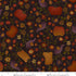 Fabric Henry Glass Black/Brown Pumpkins and Flowers Bountiful Blessings by the Quarter Yard 3632-93