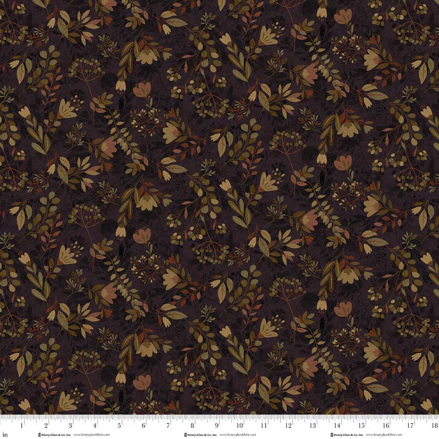 Fabric Henry Glass Black Meadow 108" Wide Back by the Quarter Yard 3560W-99
