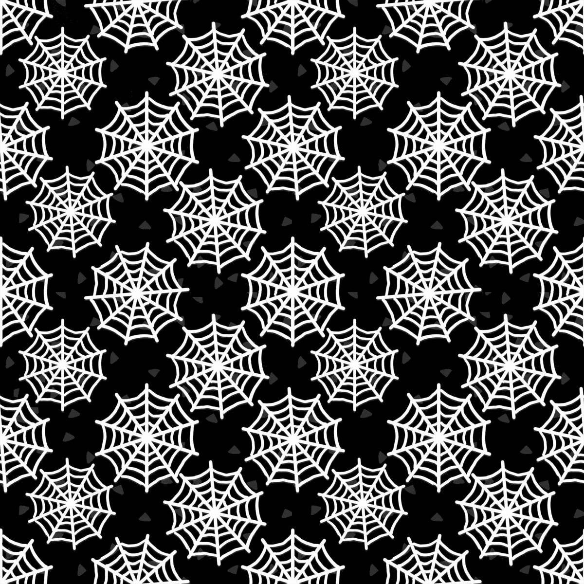 Fabric Henry Glass Black Spider Web Glow in the Dark Moonlight Mischief by the Quarter Yard 2559G-99