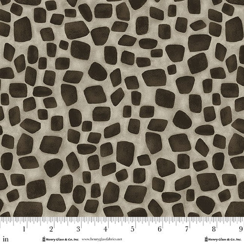 Fabric Henry Glass Black/Tan Giraffe Skin Jungle Romp Minky by the Quarter Yard 2244MK-49