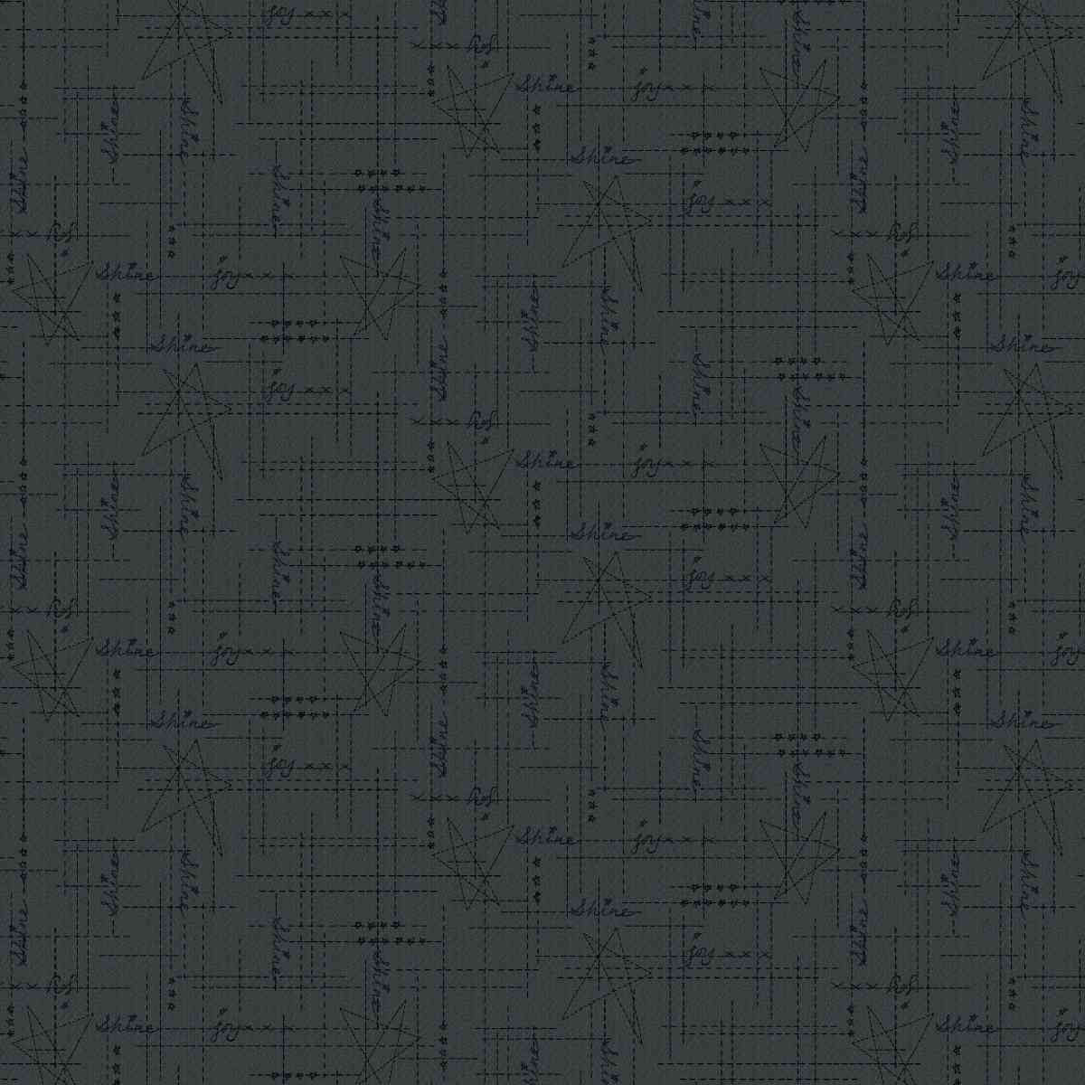 Fabric Henry Glass Blue Words Cross Roads Bountiful Blessings by the Quarter Yard 3639-77