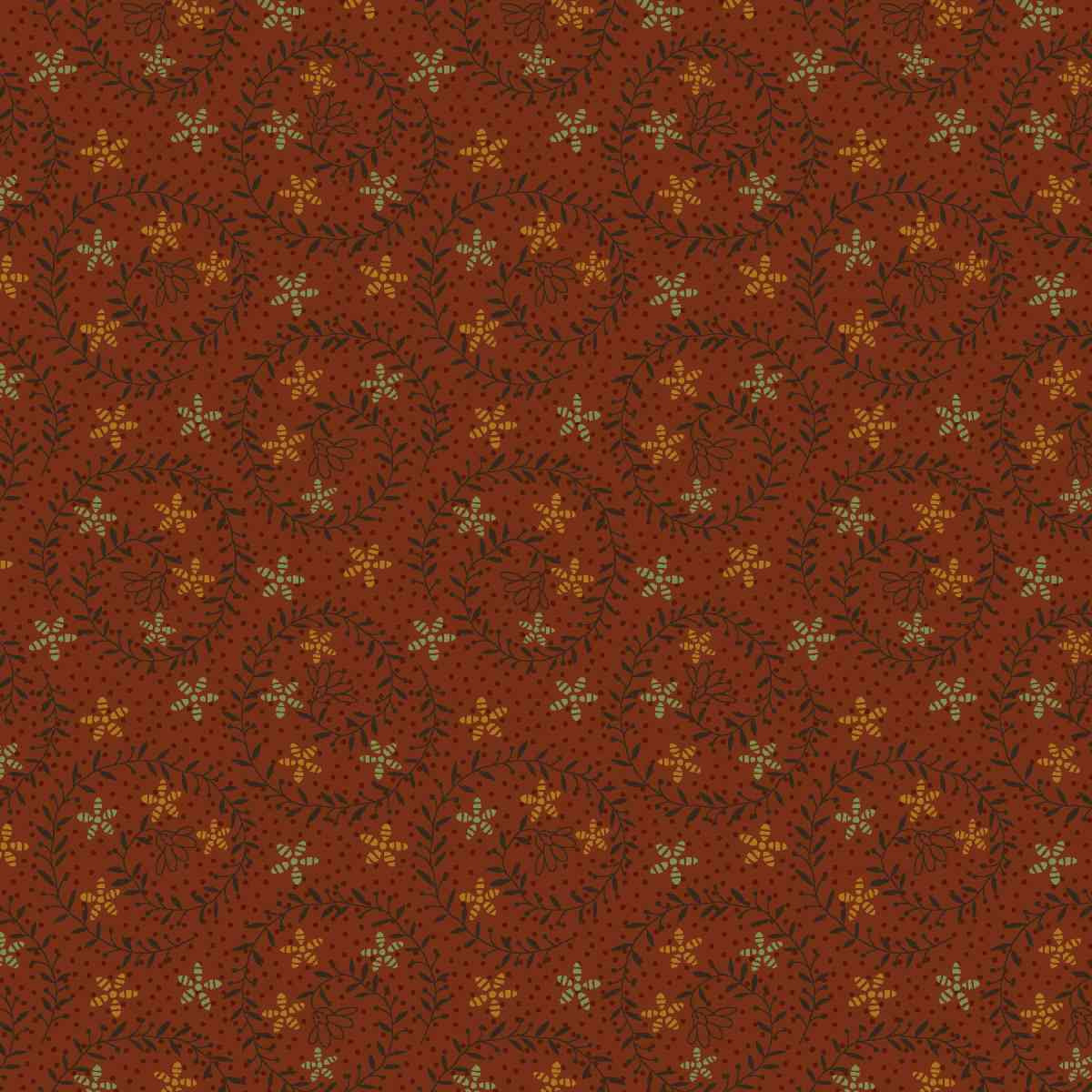 Fabric Henry Glass Brick Sprig Bountiful Blessings by the Quarter Yard 3638-83