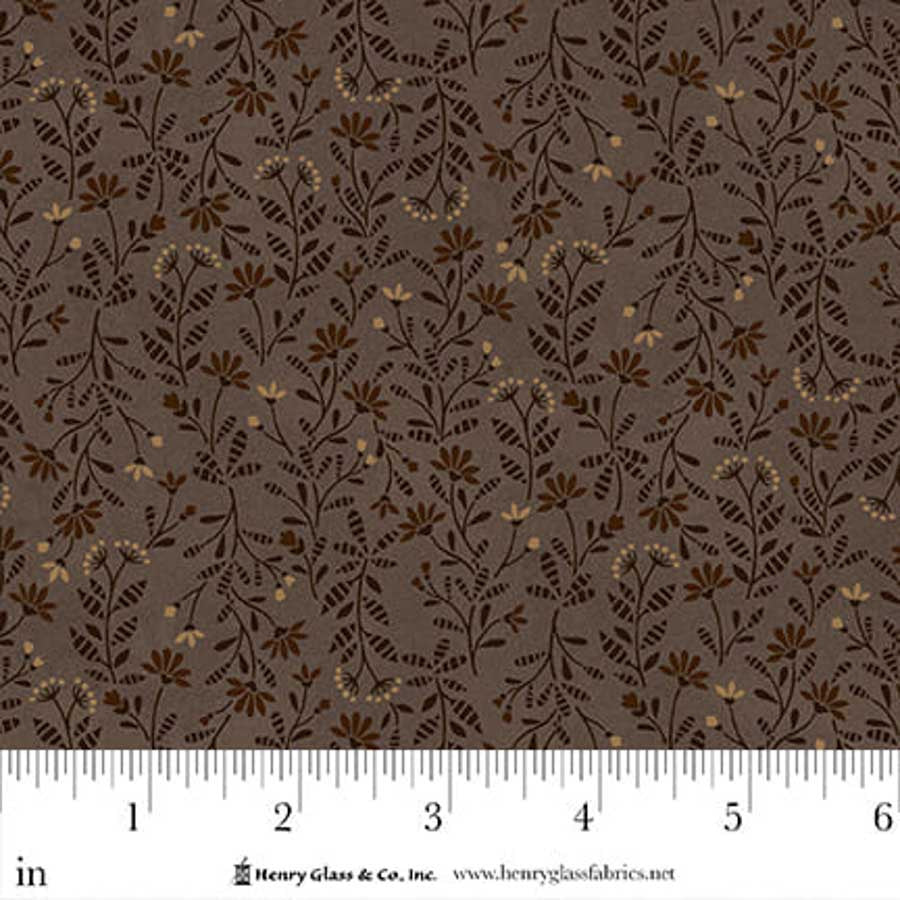 Fabric Henry Glass Brown Calico Hearth & Home by the Quarter Yard 3623-38
