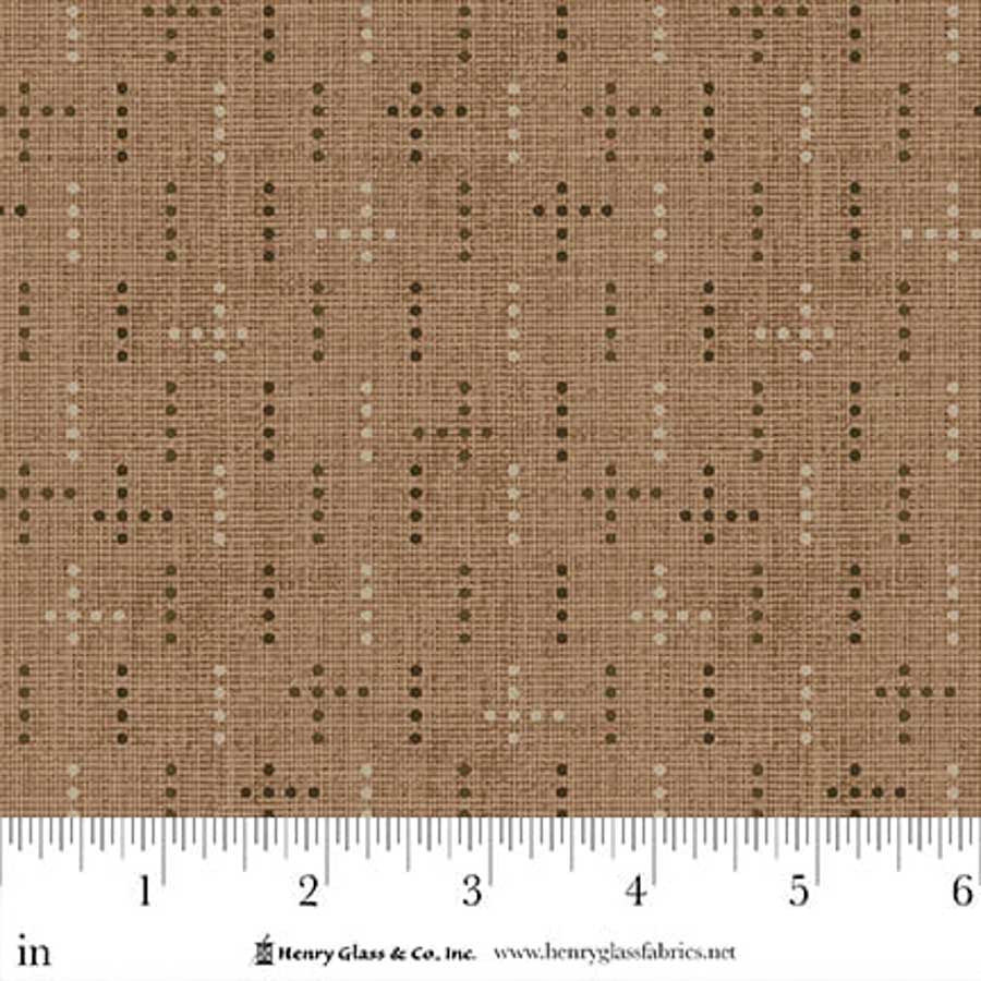 Fabric Henry Glass Brown Dot Texture Hearth & Home by the Quarter Yard 3619-38
