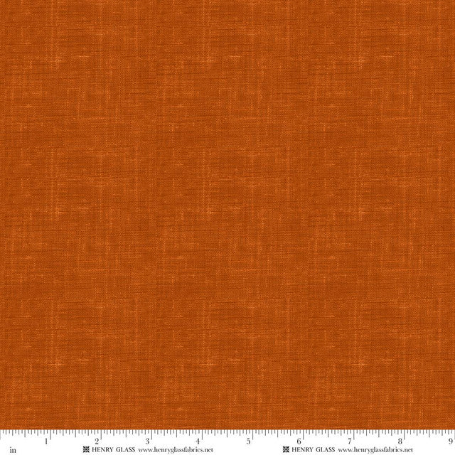 Fabric Henry Glass Burnt Orange Timeless Linen Basics by the Quarter Yard 2338-303