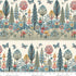 Fabric Henry Glass Cream Forest Border Stripe Norwegian Forest by the Quarter Yard 3550-44