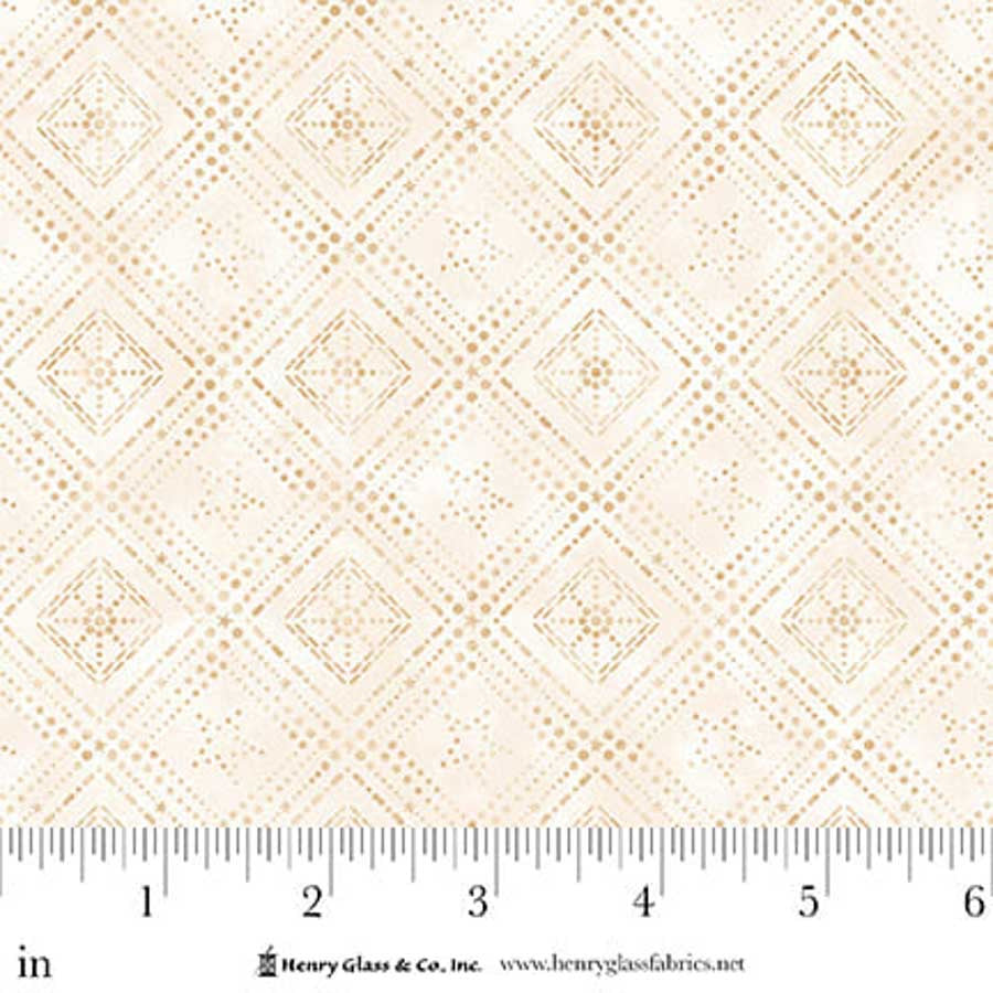 Fabric Henry Glass Cream Log Cabin Dot Hearth & Home by the Quarter Yard 3613-44