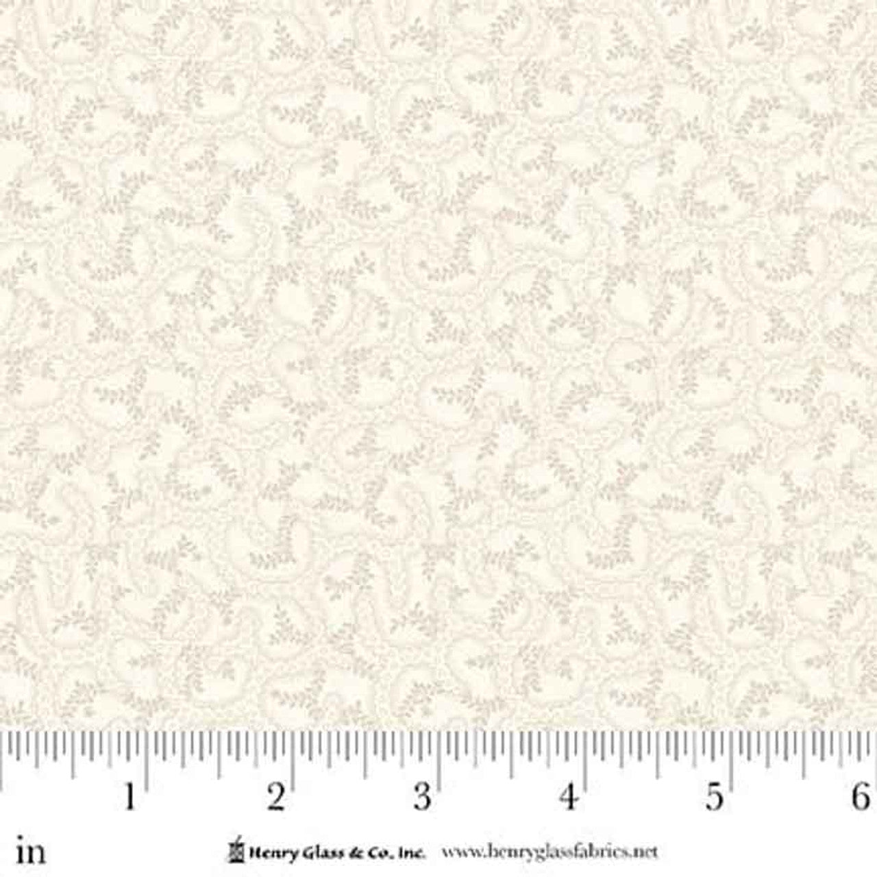 Fabric Henry Glass Cream Vines & Pebbles Love Struck by the Quarter Yard 2302-40