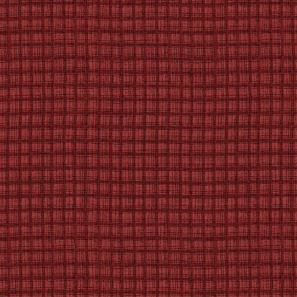 Fabric Henry Glass Dark Red Plaid Bountiful Blessings by the Quarter Yard 3637-89