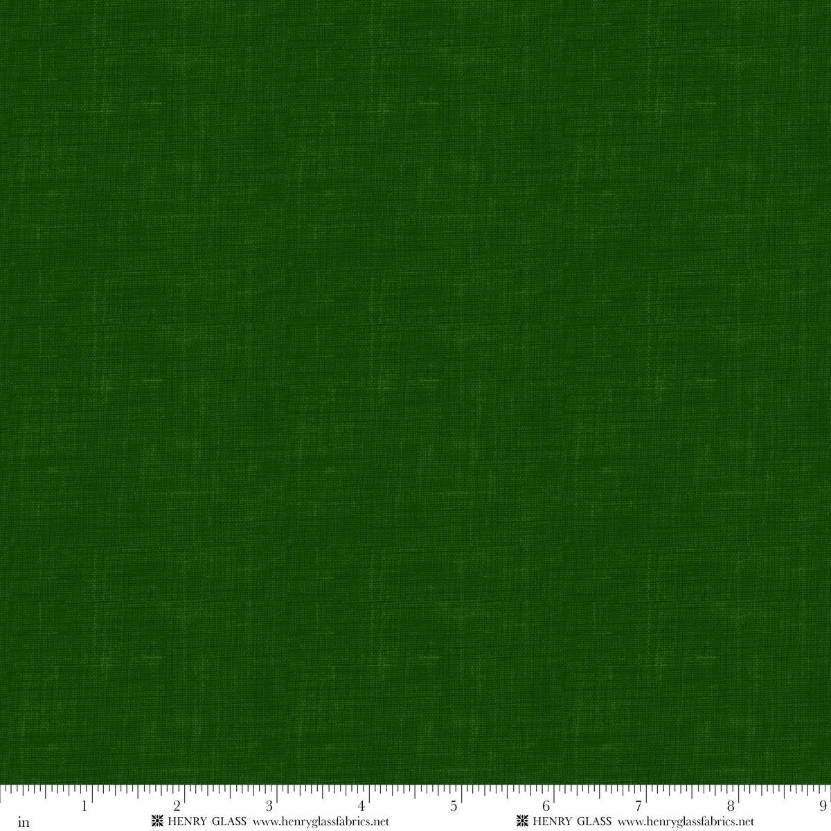 Fabric Henry Glass Deep Green Timeless Linen Basics by the Quarter Yard 2338-66