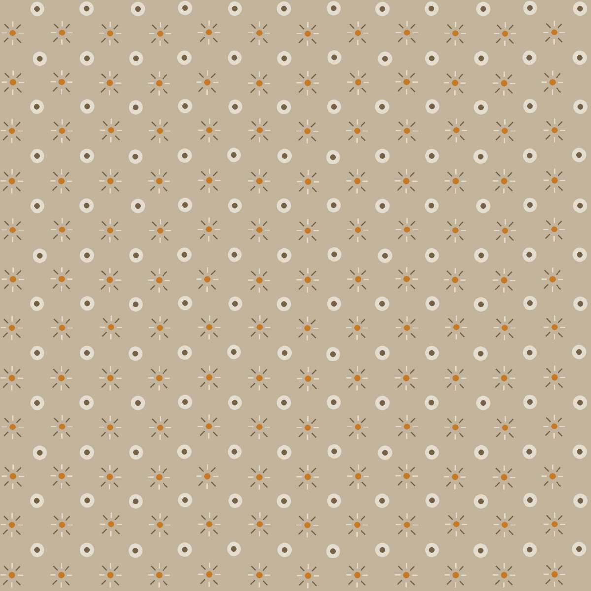 Fabric Henry Glass Dove Gray Hopscotch Harvest Thyme by the Quarter Yard 2470-43
