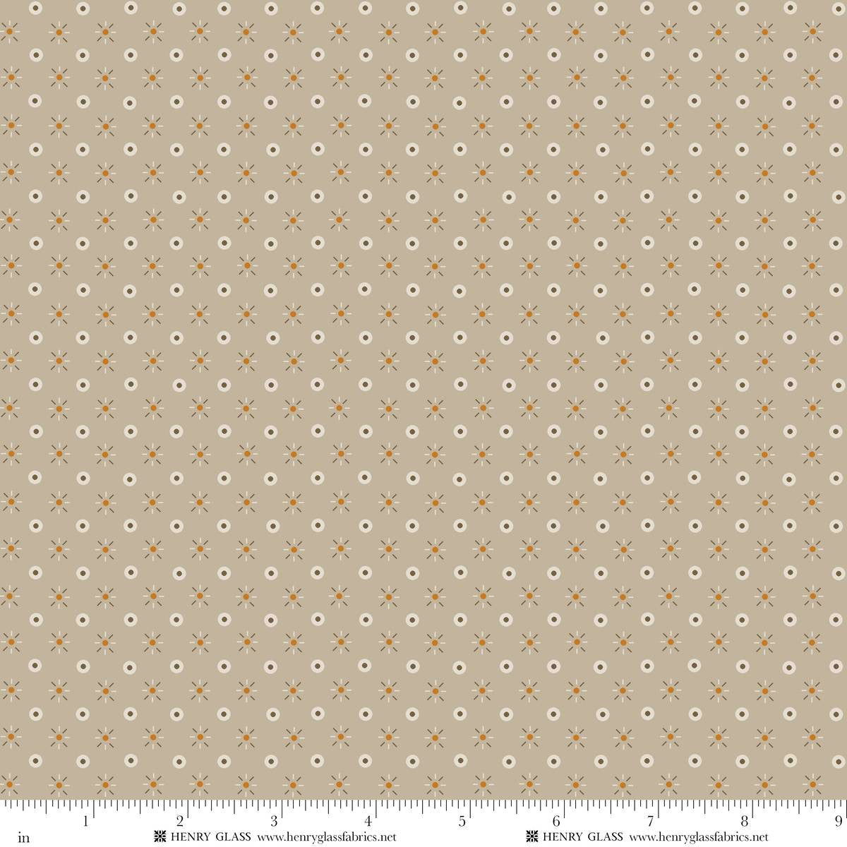 Fabric Henry Glass Dove Gray Hopscotch Harvest Thyme by the Quarter Yard 2470-43