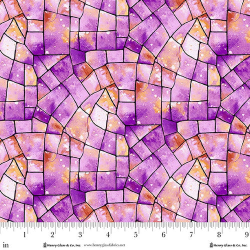 Fabric Henry Glass Fuchsia Kaleidoscope 108" Wide Back by the Quarter Yard 2178-55