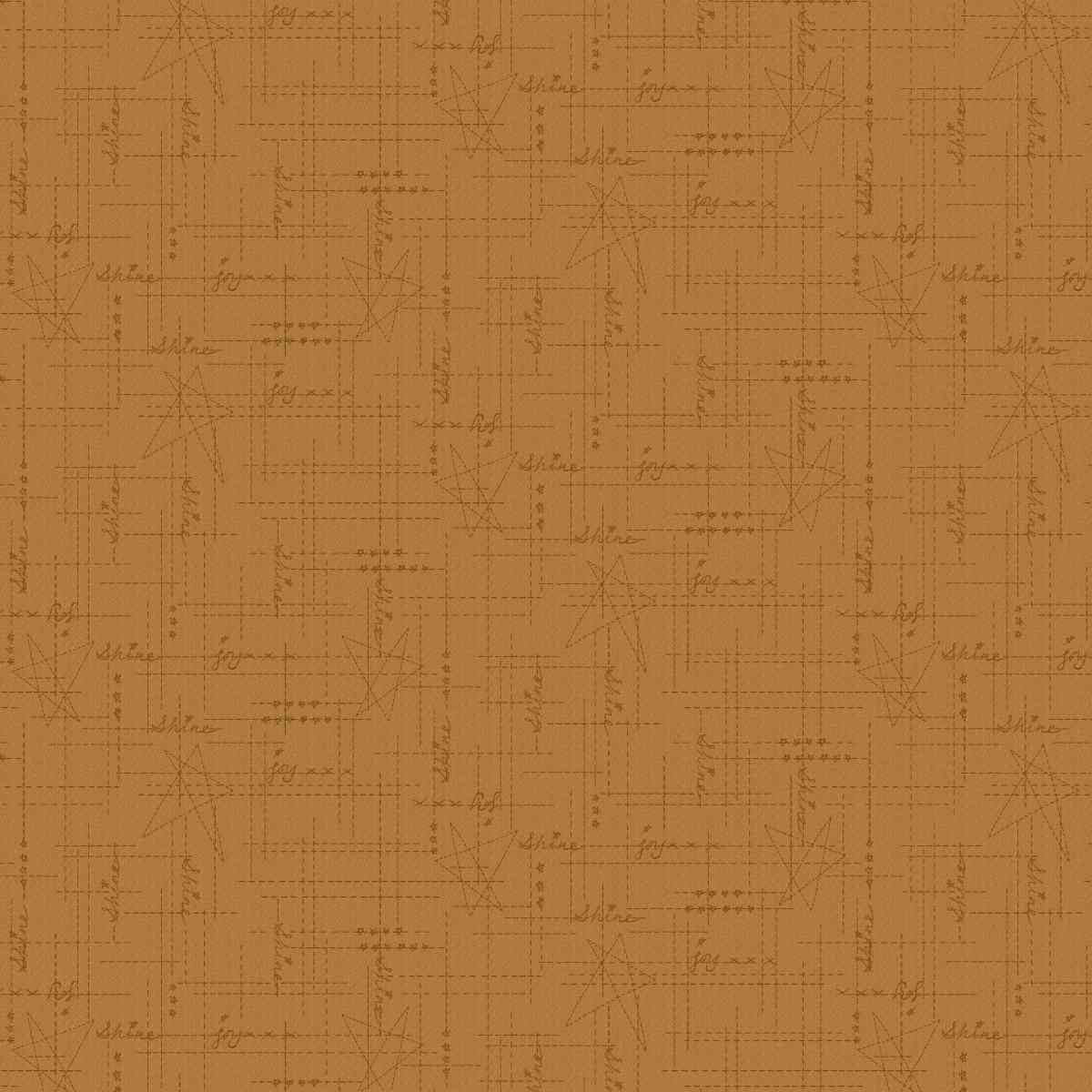 Fabric Henry Glass Gold Words Cross Roads Bountiful Blessings by the Quarter Yard 3639-33