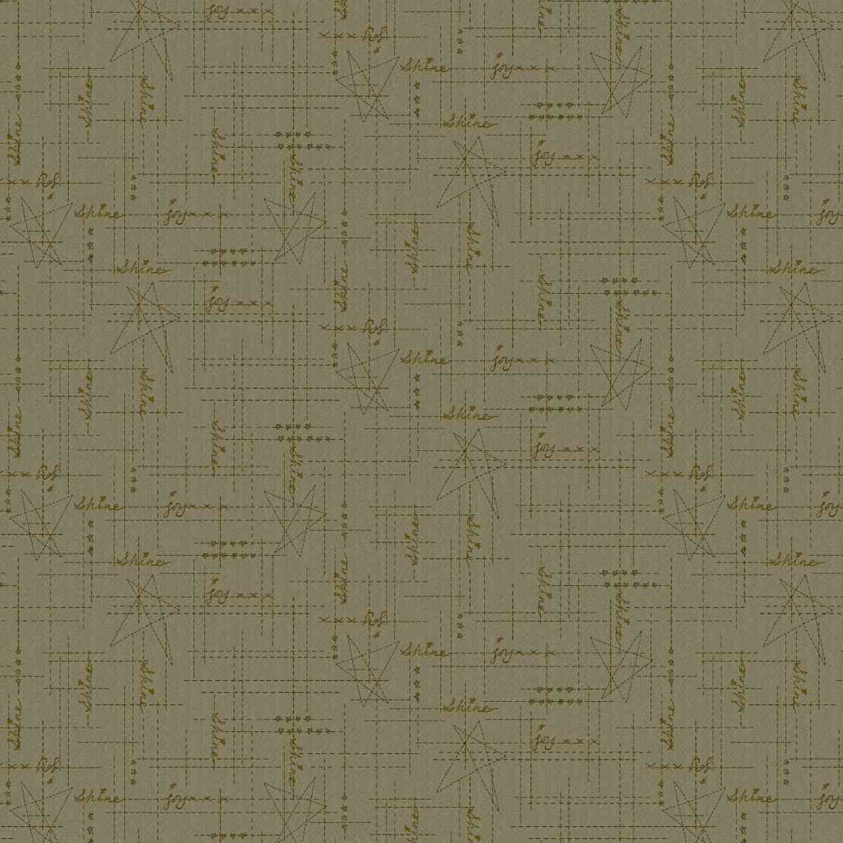 Fabric Henry Glass Green Words Cross Roads Bountiful Blessings by the Quarter Yard 3639-66