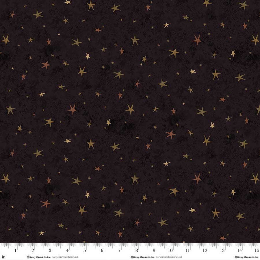 Fabric Henry Glass Light Black Seeing Stars by the Quarter Yard 3556-99
