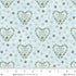 Fabric Henry Glass Light Blue Friendship Hearts Friendship Garden by the Quarter Yard 3629-17